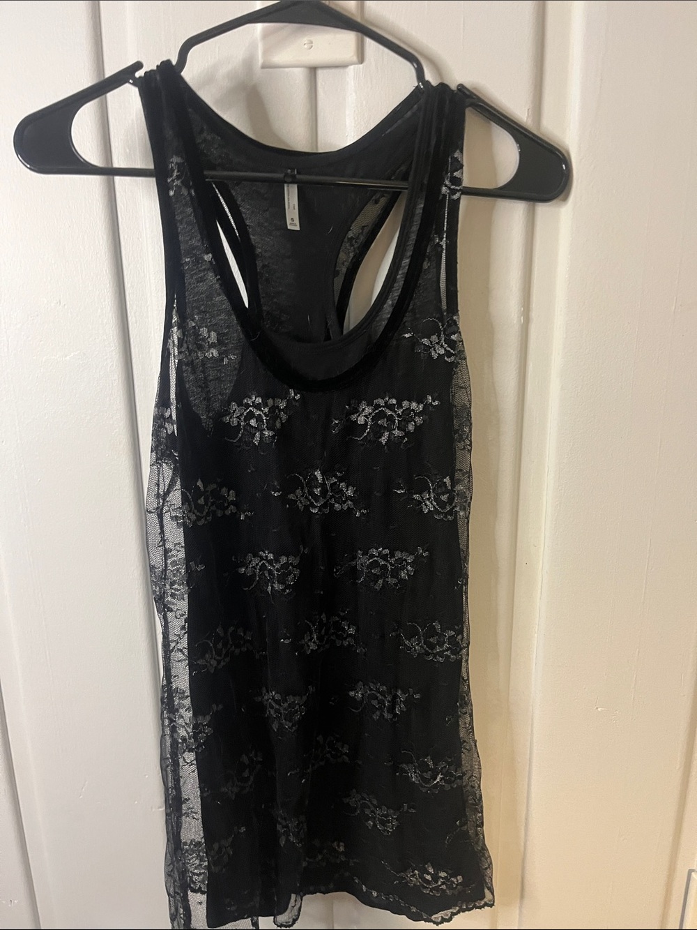 Sm Black Lace Express Top